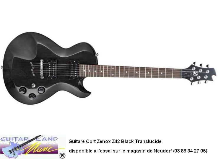 Guitare Cort Zenox Z42 Noir Translucide